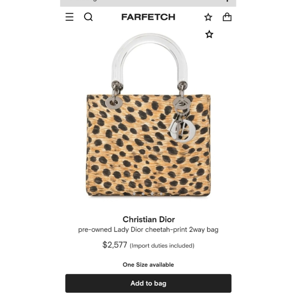 🌟 Authentic Dior Cheetah Print 🐆🌟 - Picture 6 of 9